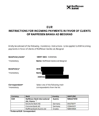 Пример бумажки с реквизитами, где черные квадраты, ваши данные