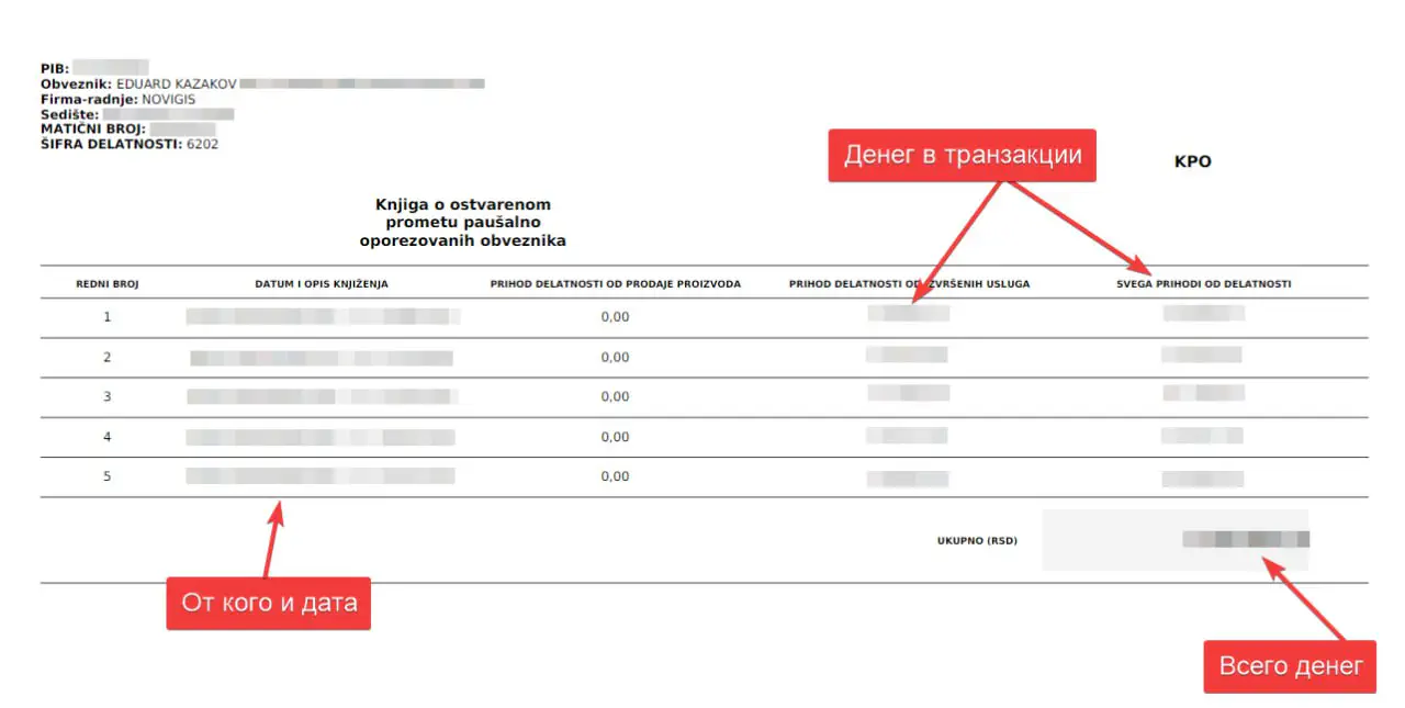 Бухгалтерская книга по форме КПО (опциональна для паушала)