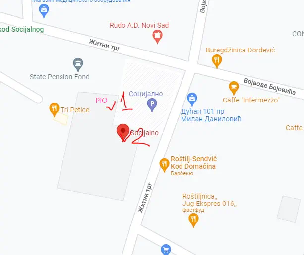 1. Пенсионный, 2. Socijalno